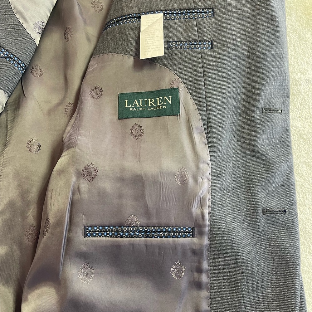 RALPH LAUREN Men’s Gray 48R Suit Coat - Picture 4 of 16